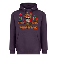 Plum Dia De Los Muertos Heavyweight Hoodie - texasbilliewilder