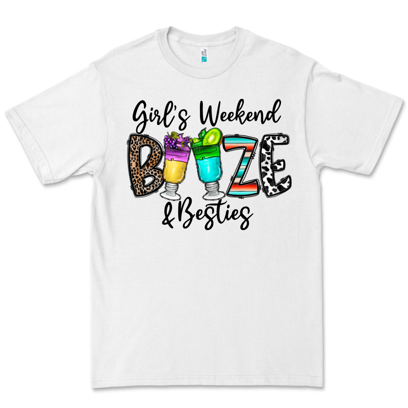 Girl's Weekend Booze & Besties Premium Tee by CowhideDigitalArt | Teevron