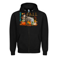 Black Hello Fall Merino Wool Sheep Zipper Hoodie - LillyAllenDesigns