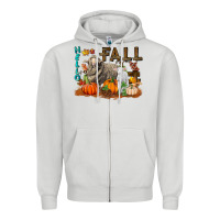 Hello Fall Merino Wool Sheep Zipper Hoodie | Teevron