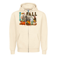 Sandshell Hello Fall Merino Wool Sheep Zipper Hoodie - LillyAllenDesigns