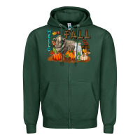 Sports Green Hello Fall Merino Wool Sheep Zipper Hoodie - LillyAllenDesigns