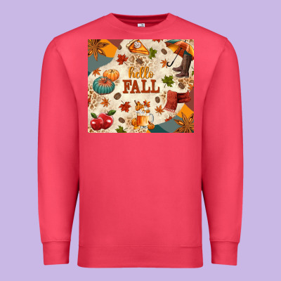 Hello Fall Premium Sweatshirt Designed By Texasbilliewilder