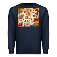Navy Hello Fall Premium Sweatshirt - texasbilliewilder