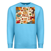 Ocean Blue Hello Fall Premium Sweatshirt - texasbilliewilder