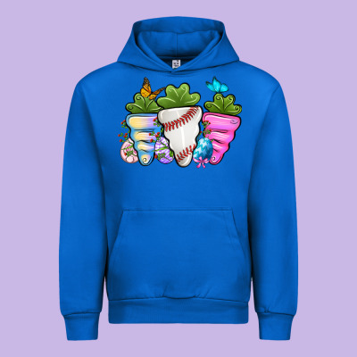 Easter Day Baseball Easter Sports Carrots Urban Hoodie Designed By Oliviacreatesart