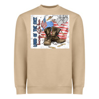 Mushroom land of the free Heavyweight Sweatshirt - MaliasSmallBusiness