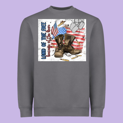 Land Of The Free Heavyweight Sweatshirt Designed By Maliassmallbusiness