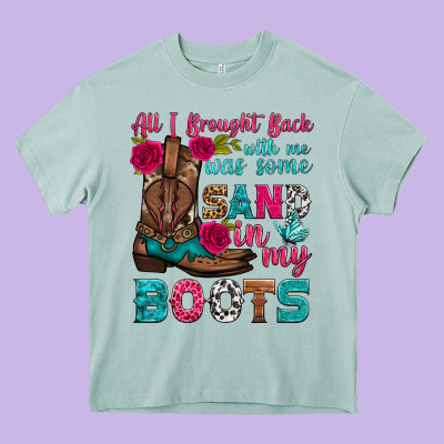 All I Brought Back With Me Was Some Sand In My Boots Heavy Core Tee Designed By Hra Design Shop