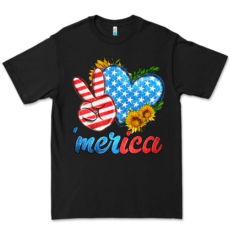 America With Heart Premium Tee by HRA Design Shop | Teevron