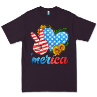 Plum america with heart Premium Tee - HRA Design Shop