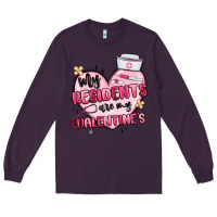 Plum my residents are my valentines Long Sleeve Tee - MaliasSmallBusiness