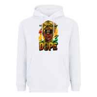 White unapologetically dope afro Heavyweight Hoodie - NancyCooperArtShop
