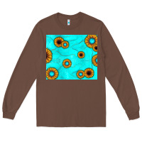 Chestnut turquoise gemstone sunflower Long Sleeve Tee - JahusDesignShop