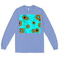 Colony Blue turquoise gemstone sunflower Long Sleeve Tee - JahusDesignShop