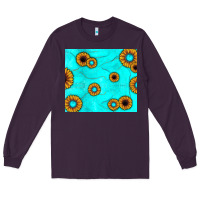 Plum turquoise gemstone sunflower Long Sleeve Tee - JahusDesignShop