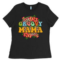Black groovy mama Ladies Tee - Zillion Design Studio