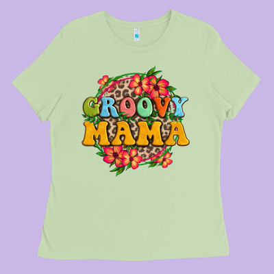 Groovy Mama Ladies Tee Designed By Zillion Design Studio