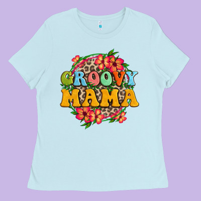 Groovy Mama Ladies Tee Designed By Zillion Design Studio
