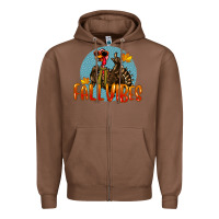 Chestnut Fall Vibes Turkey Zipper Hoodie - LillyAllenDesigns