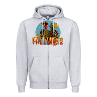 Fall Vibes Turkey Zipper Hoodie | Teevron