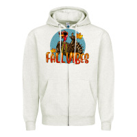 Oatmeal Heather Fall Vibes Turkey Zipper Hoodie - LillyAllenDesigns