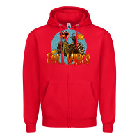 Red Fall Vibes Turkey Zipper Hoodie - LillyAllenDesigns