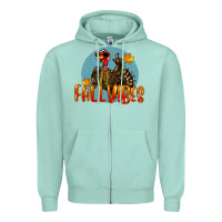Seafoam Fall Vibes Turkey Zipper Hoodie - LillyAllenDesigns