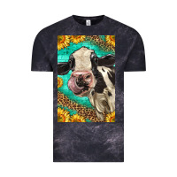 Cloud Black Western Holstein Cow Vintage Tee - LillyAllenDesigns