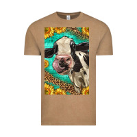 Vintage Coffee Western Holstein Cow Vintage Tee - LillyAllenDesigns