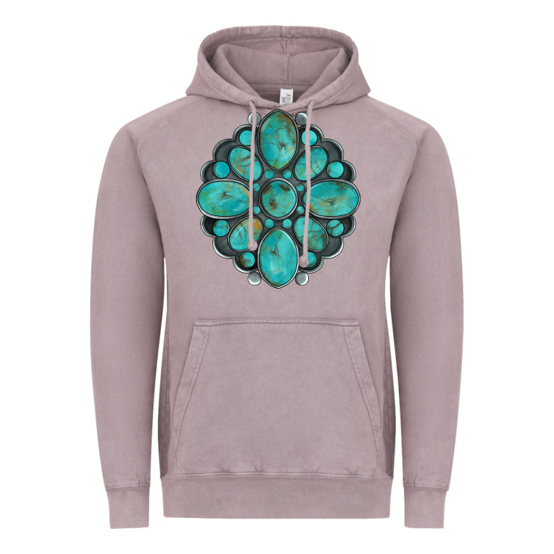 Turquoise Gemstone Vintage Hoodie by Artiststas | Teevron