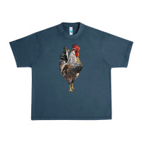 Midnight Navy cream legbar rooster Urban Heavy Tee - LillyAllenDesigns