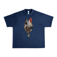 Navy cream legbar rooster Urban Heavy Tee - LillyAllenDesigns