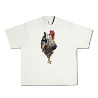 Pistachio cream legbar rooster Urban Heavy Tee - LillyAllenDesigns
