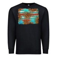 Black Serape and Leopard Background Premium Sweatshirt - texasbilliewilder