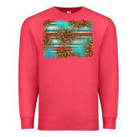 Cardinal Serape and Leopard Background Premium Sweatshirt - texasbilliewilder