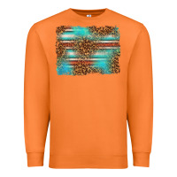 Carrot Serape and Leopard Background Premium Sweatshirt - texasbilliewilder