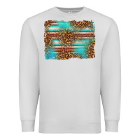 Dove Grey Serape and Leopard Background Premium Sweatshirt - texasbilliewilder