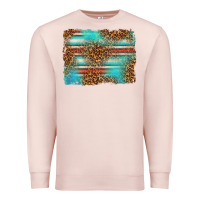 Pale Pink Serape and Leopard Background Premium Sweatshirt - texasbilliewilder