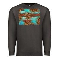 Smoke Serape and Leopard Background Premium Sweatshirt - texasbilliewilder