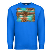 True Royal Serape and Leopard Background Premium Sweatshirt - texasbilliewilder