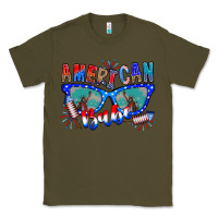 Army Green American babe Classic Tee - CowhideDigitalArt