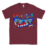 Burgundy American babe Classic Tee - CowhideDigitalArt
