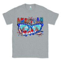 Heather Grey American babe Classic Tee - CowhideDigitalArt