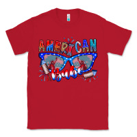 Red American babe Classic Tee - CowhideDigitalArt