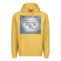 Antique Gold feeling kinda idgaf ish today with leopard and gli Premium Hoodie - TumblerDesignByShophia