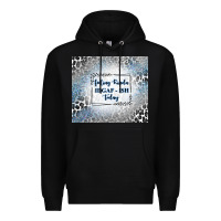 Black feeling kinda idgaf ish today with leopard and gli Premium Hoodie - TumblerDesignByShophia