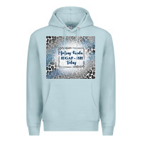 Blue Mist feeling kinda idgaf ish today with leopard and gli Premium Hoodie - TumblerDesignByShophia