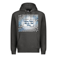 Charcoal Heather feeling kinda idgaf ish today with leopard and gli Premium Hoodie - TumblerDesignByShophia