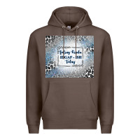 Coffee feeling kinda idgaf ish today with leopard and gli Premium Hoodie - TumblerDesignByShophia